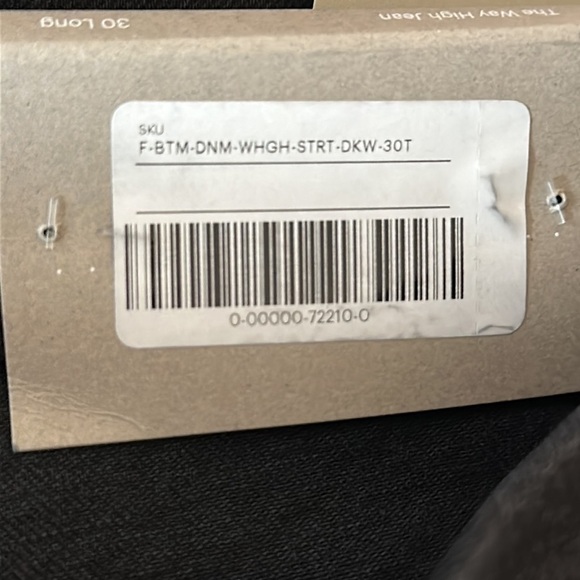 NEW EVERLANE Way-High Jean High-Rise Straight Leg Frayed Hem Coal Black Size 30L - Picture 11 of 14